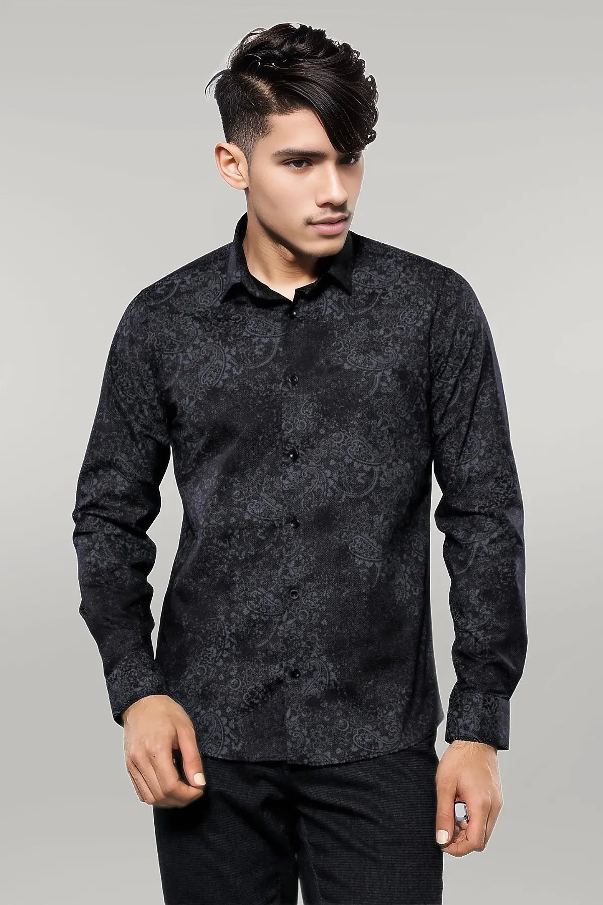 Floral Black Shirt | Wessi