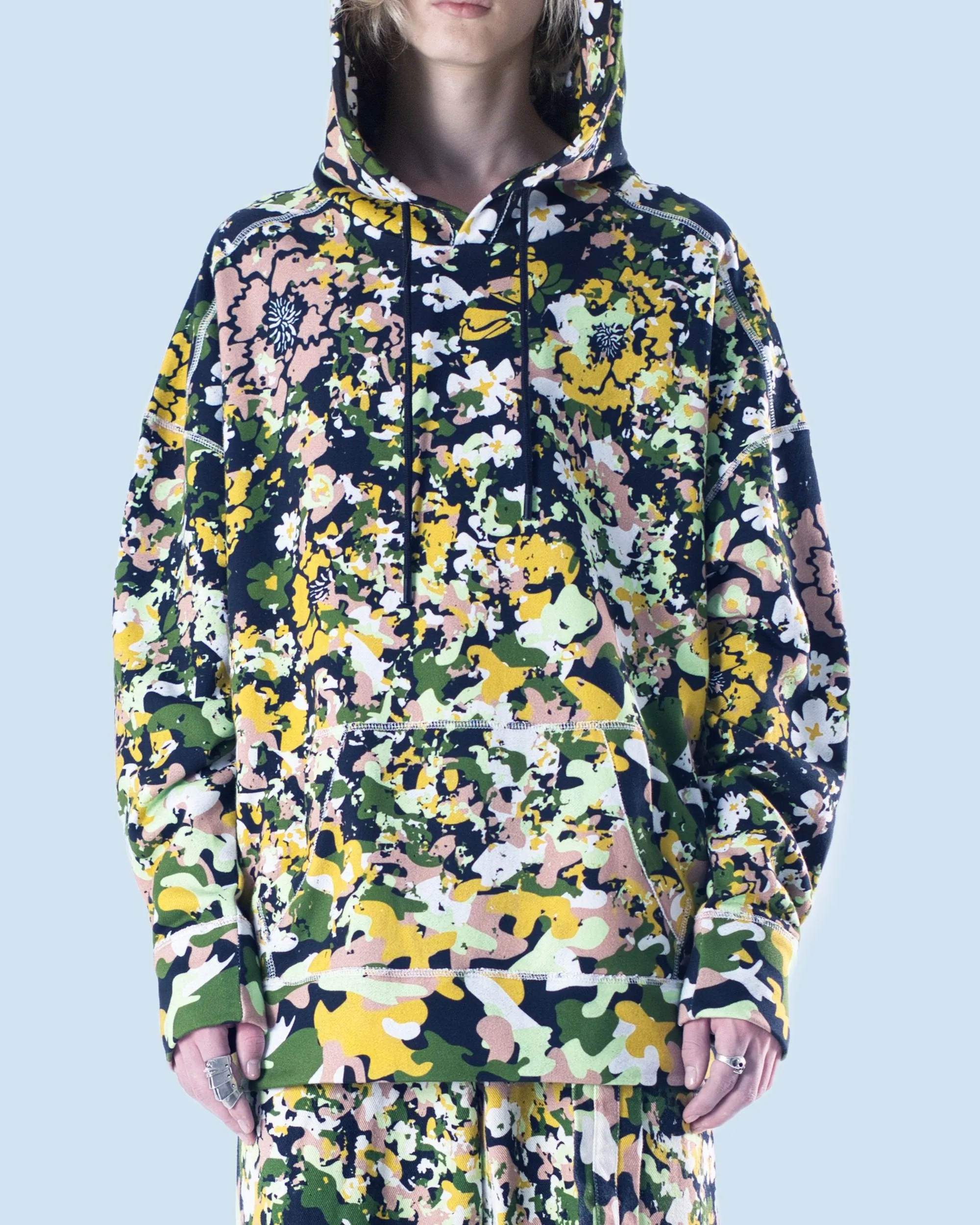 Floral Camo Oversized Parka Jumper - Maastokuvio