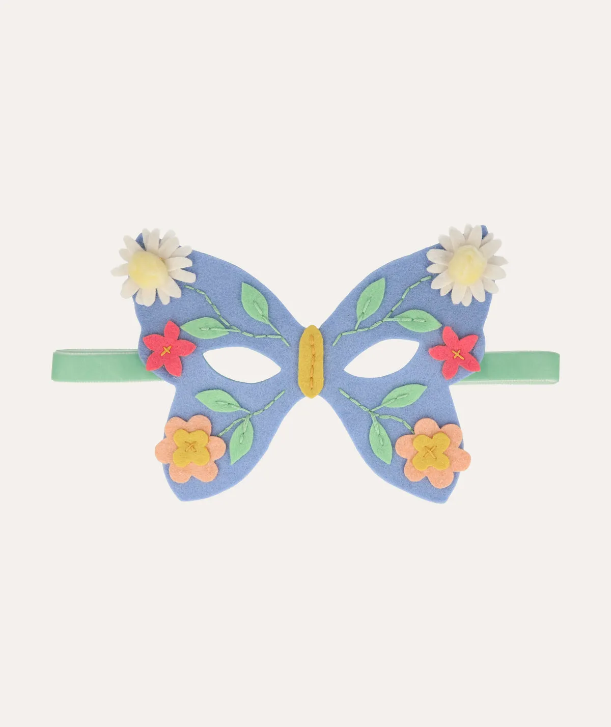 Flower Embroidery Butterfly Mask - Multi