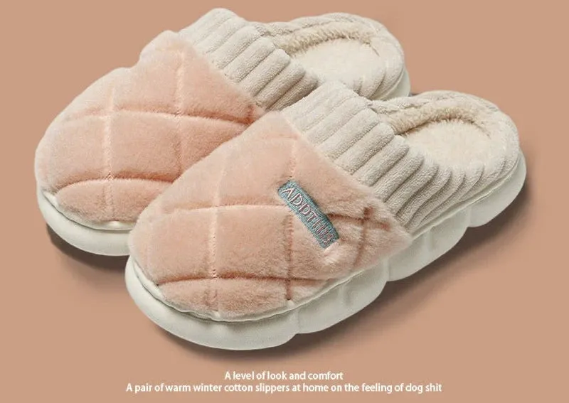 Fluffy Cotton Slippers for Couples