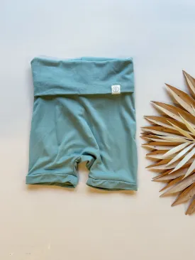 Fold-Over Shorties | Baby & Toddler | Luxury Bamboo | Seafoam