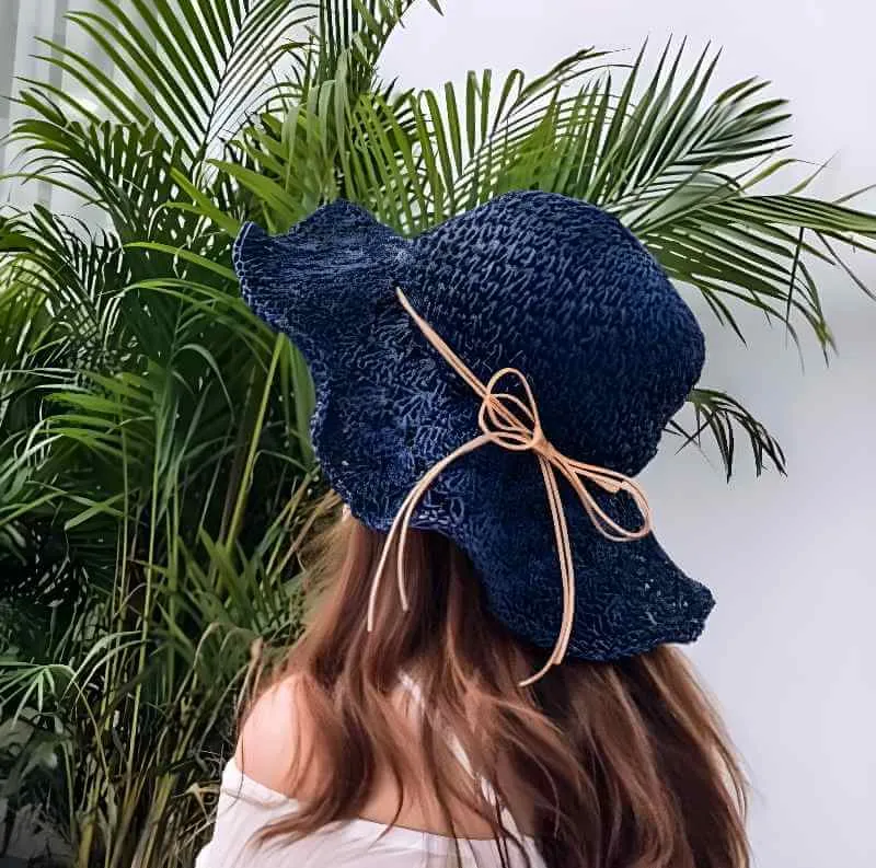 Foldable Raffia Straw Hat