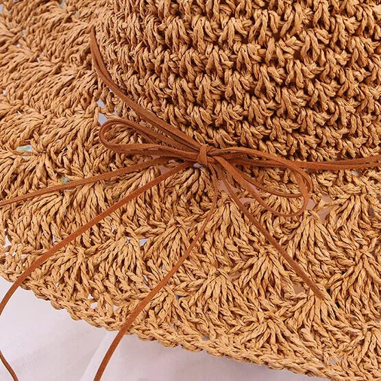 Foldable Raffia Straw Hat