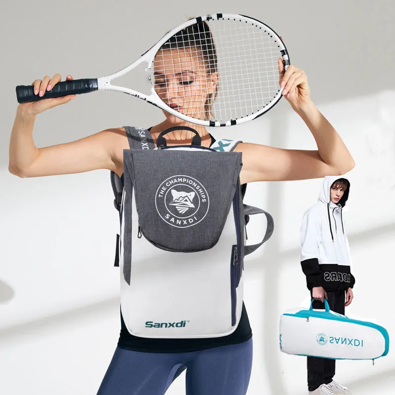 Foldable Tennis Paddle Backpack Large Capacity Sports Bags