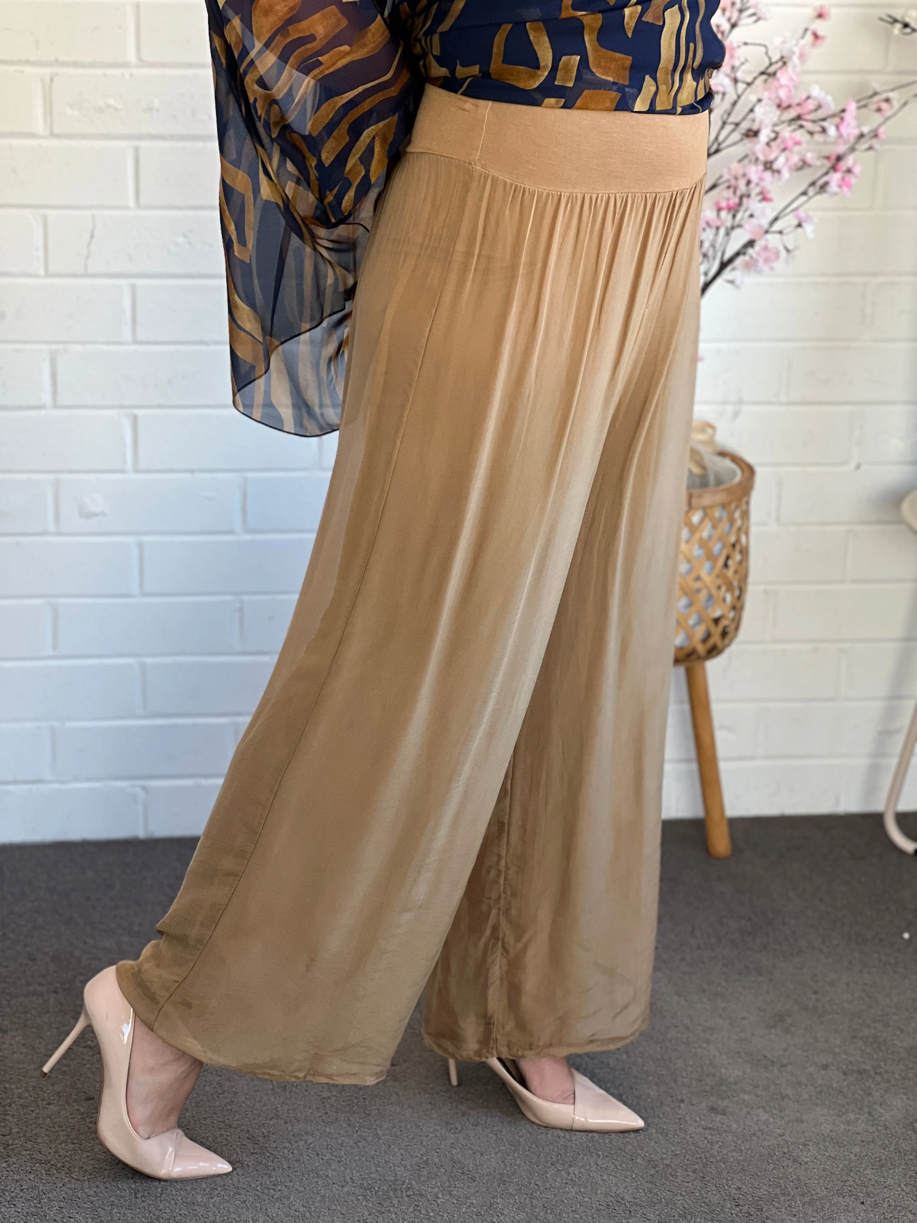 Fort Gold Silk Pants