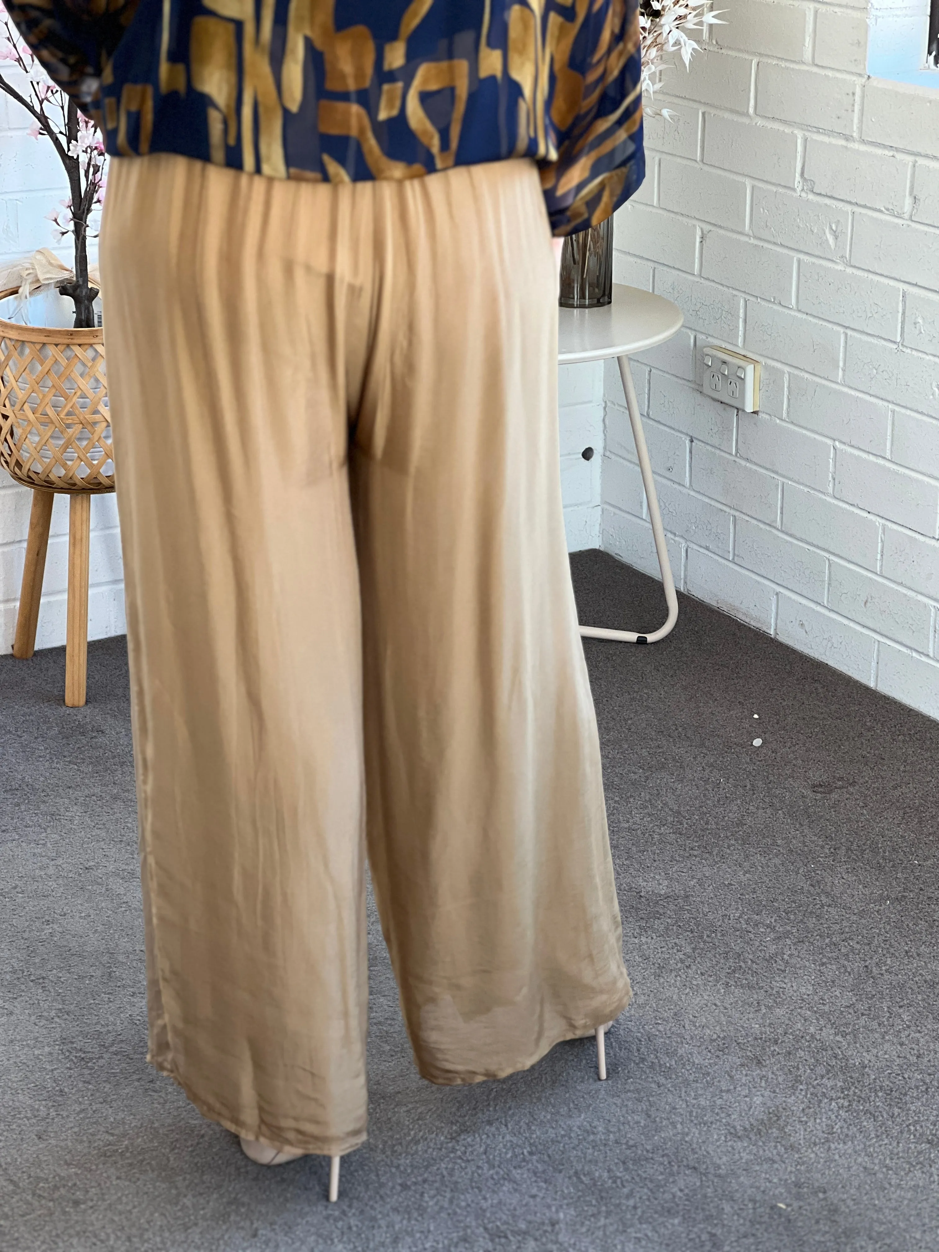 Fort Gold Silk Pants