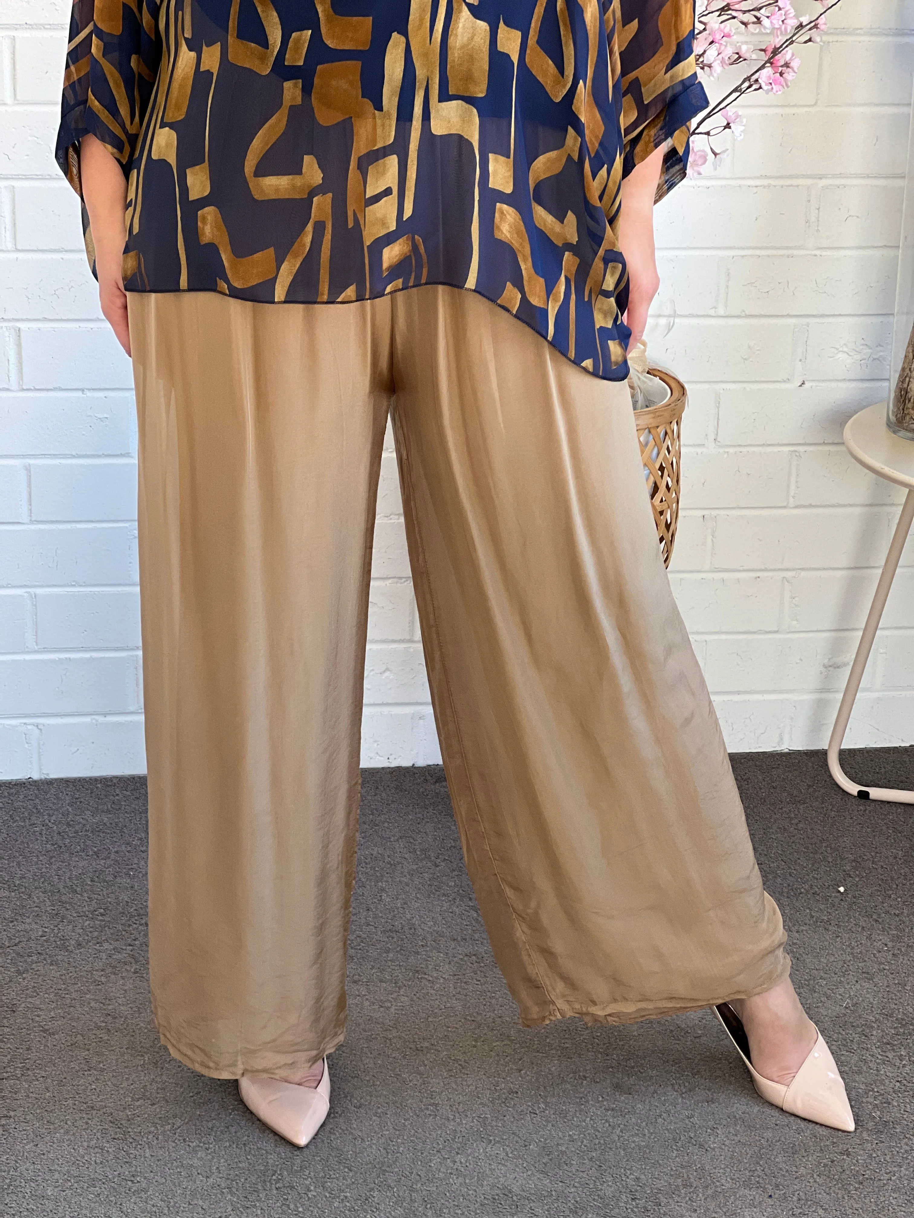 Fort Gold Silk Pants