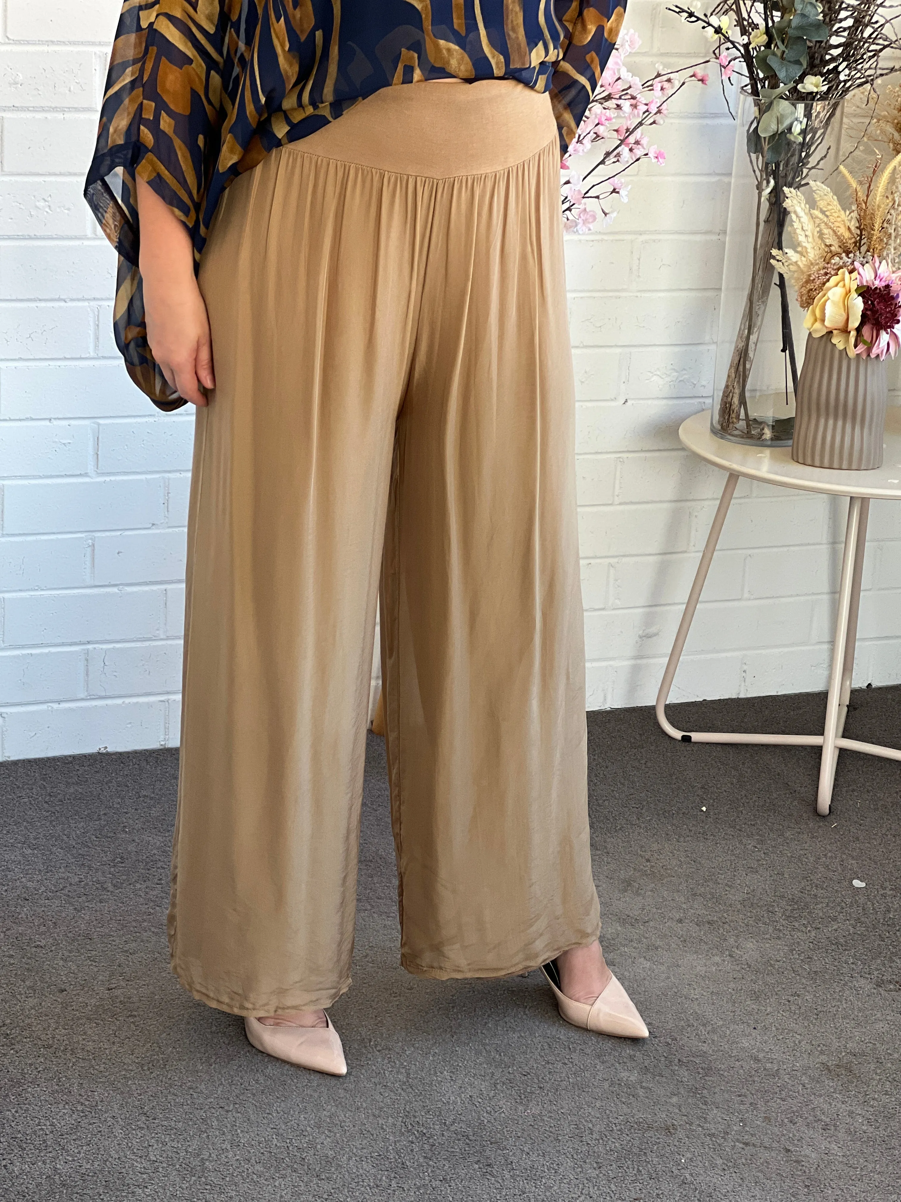 Fort Gold Silk Pants