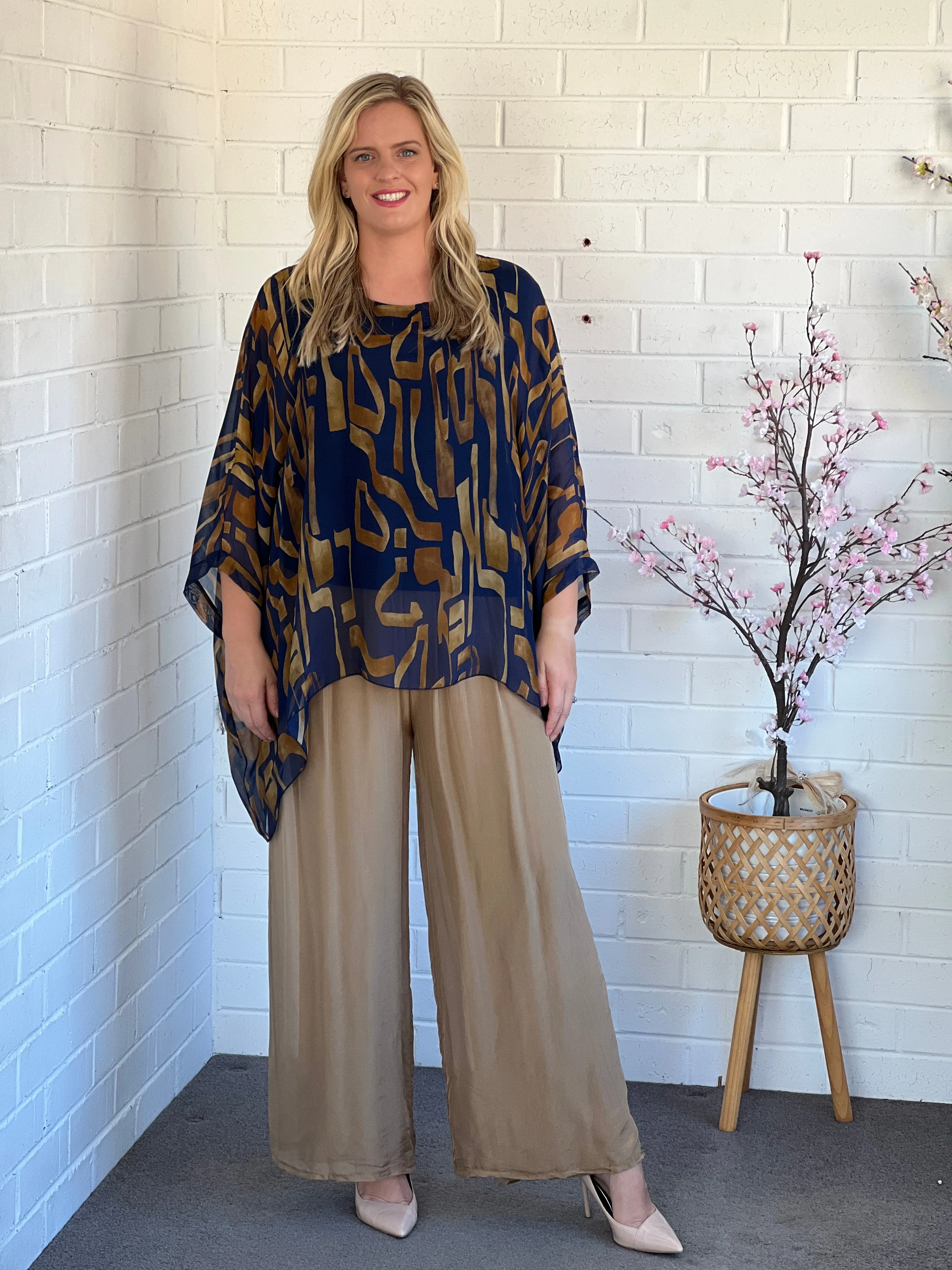 Fort Gold Silk Pants