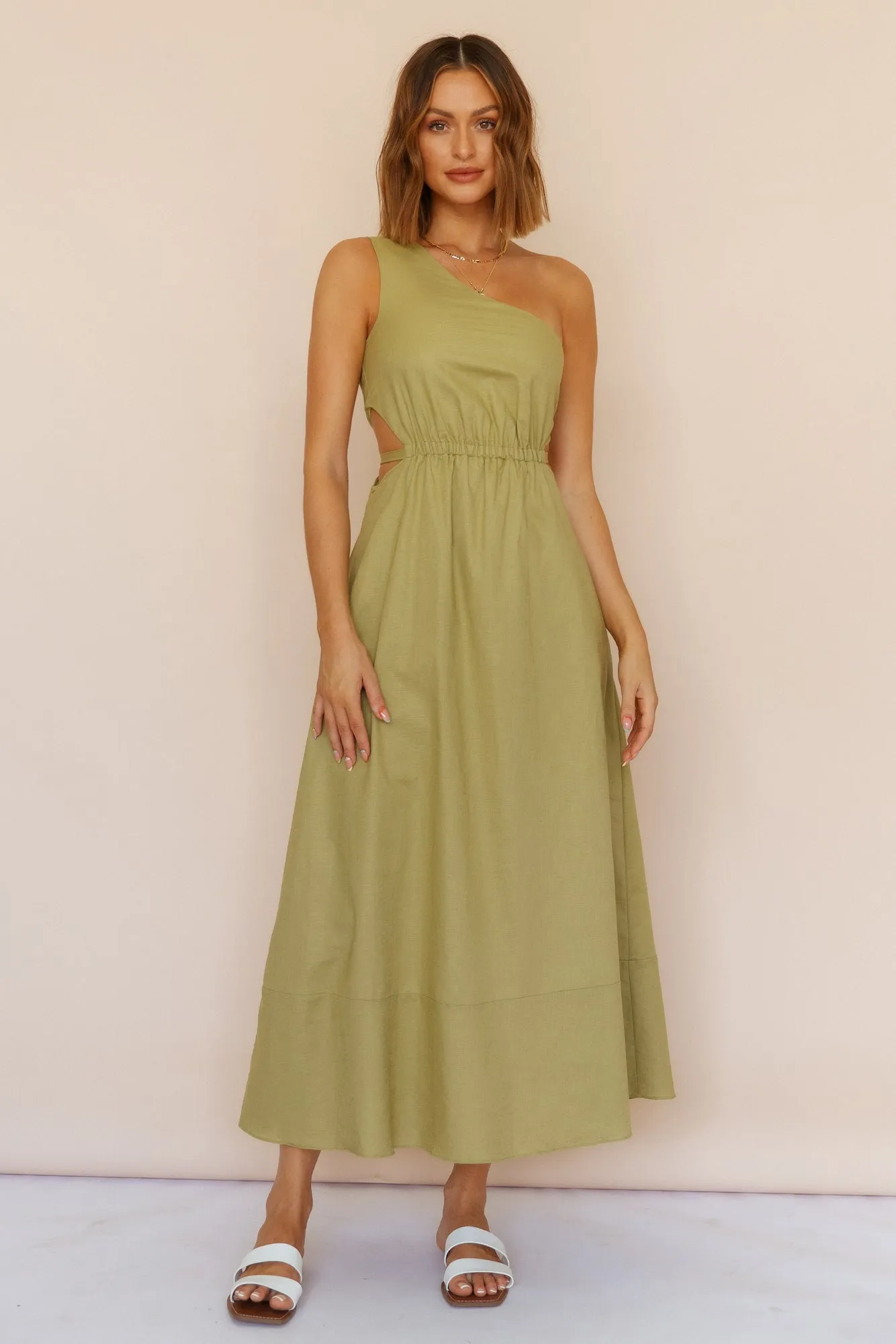 Found The Way Maxi Dress Olive