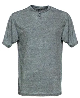 Foxfire 3 Button Indigo Washed Henley Tee