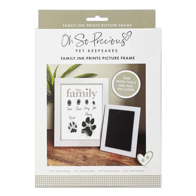 Framed Family Finger/Paw Print Frame With Ink Kit