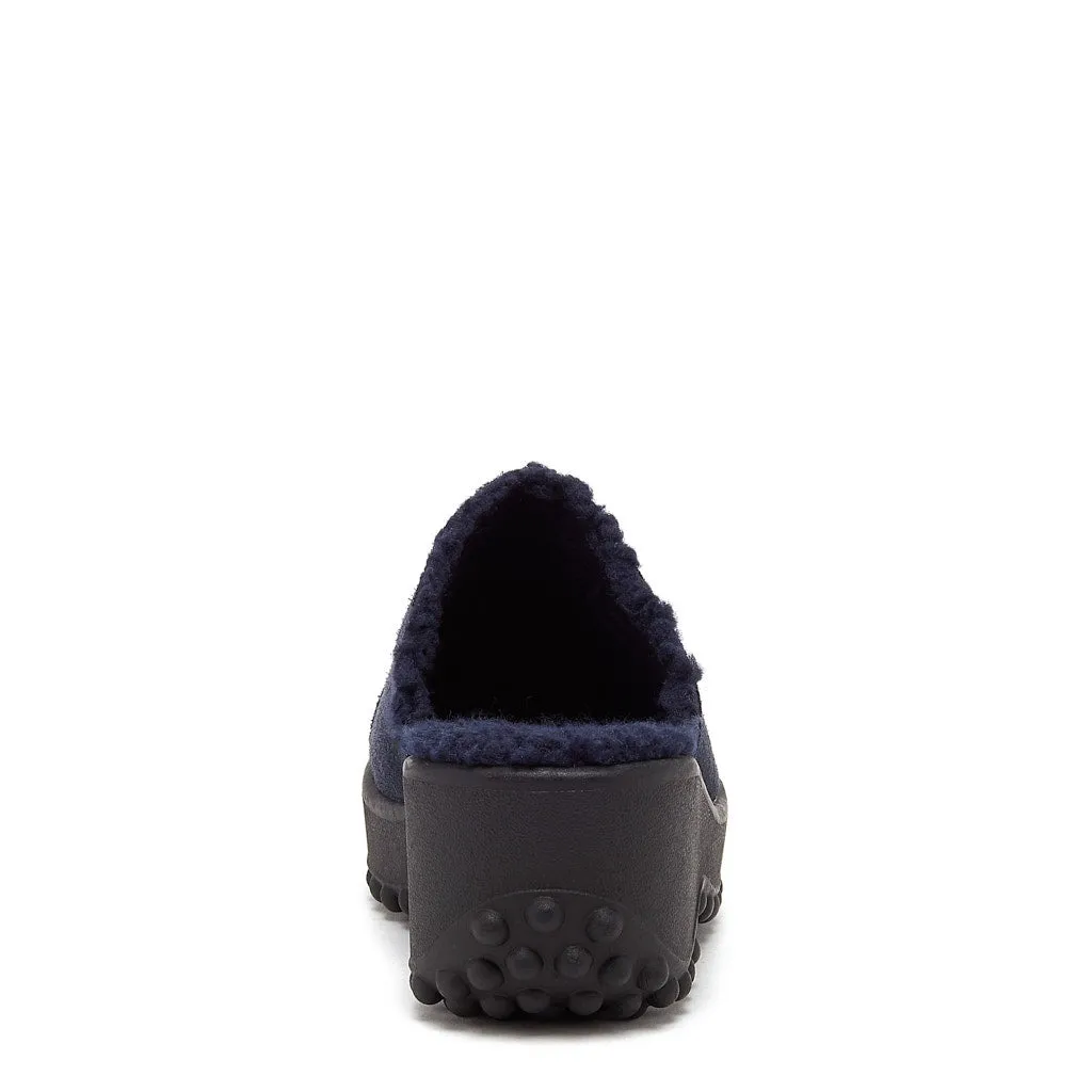 Fran Navy Suede Clog