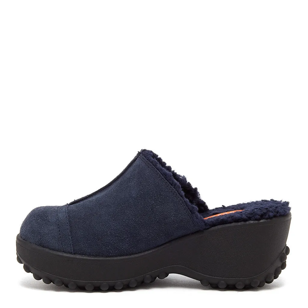 Fran Navy Suede Clog