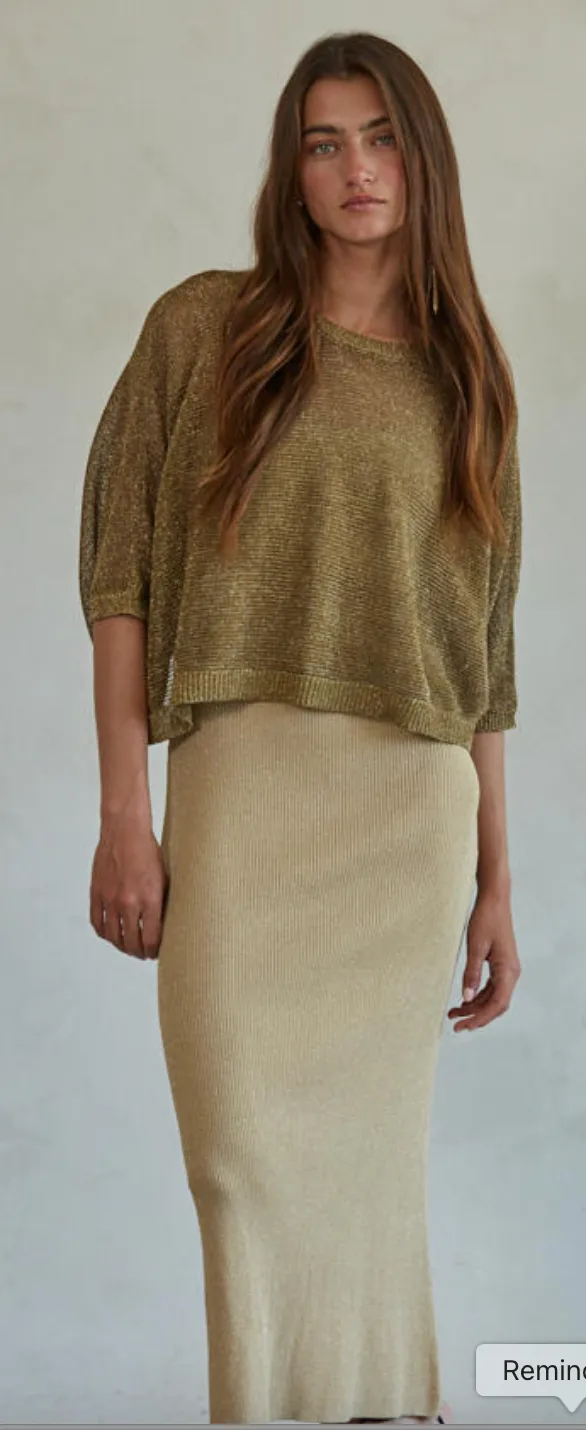 Francine Bronze Crop Top