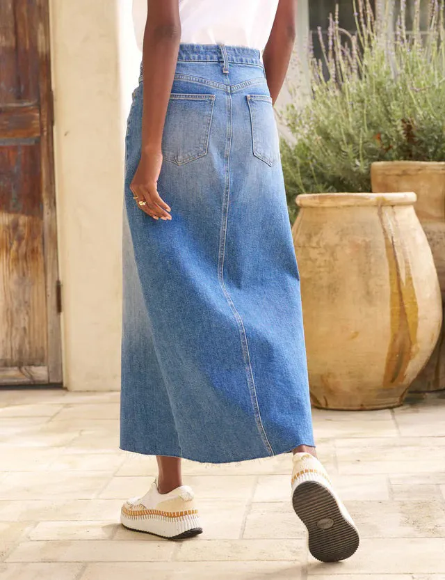 FRANK AND EILEEN - DONNYBROOK MIDI DENIM SKIRT