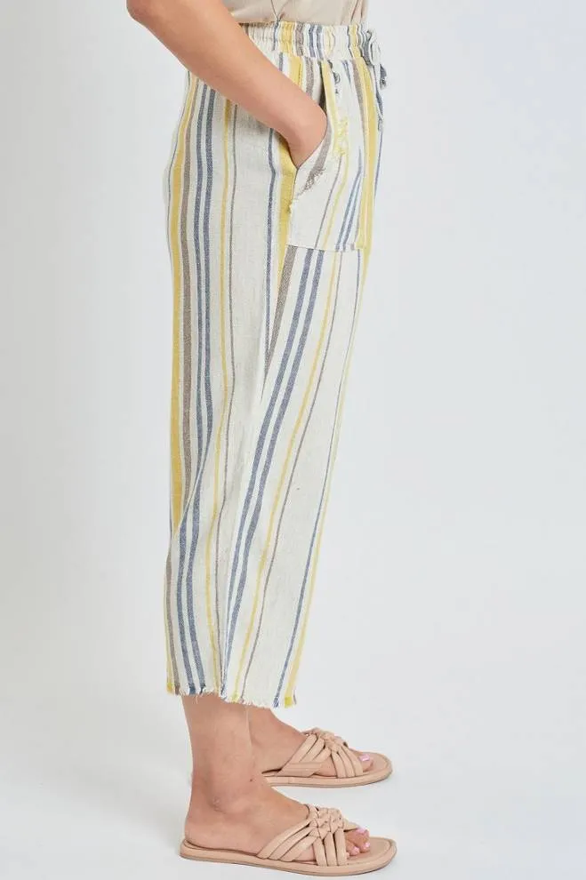 Frayed Striped Culottes