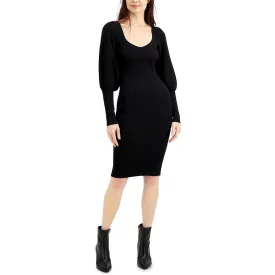 French Connection Womens Joss Scoop Neck Knee-Length Sweaterdress