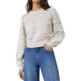 French Connection Womens Marley Ribbed Trim  Striped Pullover Sweater