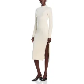 French Connection Womens Midi Mock Neck Sweaterdress