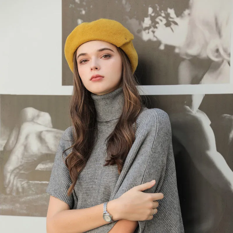 French New Style Ladies Wool Beret Spring And Autumn Models