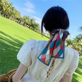 French Retro Silk Scarf Hairband