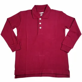 French Toast School Uniform Unisex Long Sleeve Pique Polo Shirt (Toddlers), 33344