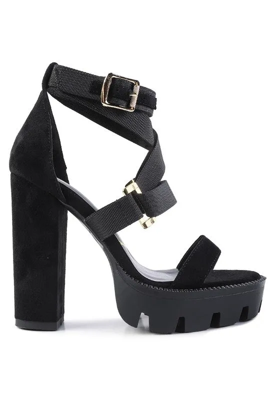 Fresh Daisy Harness Straps Platform Heel