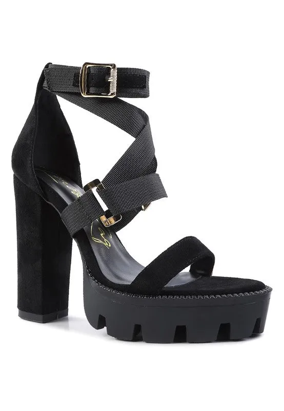 Fresh Daisy Harness Straps Platform Heel