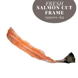 FRESH SALMON CUTS FRAME - APPROX 1KG - NOTTINGHAM DELIVERY ONLY! 新鮮三文刀骨