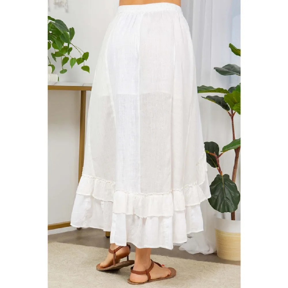 Frill Paradise Midi Skirt