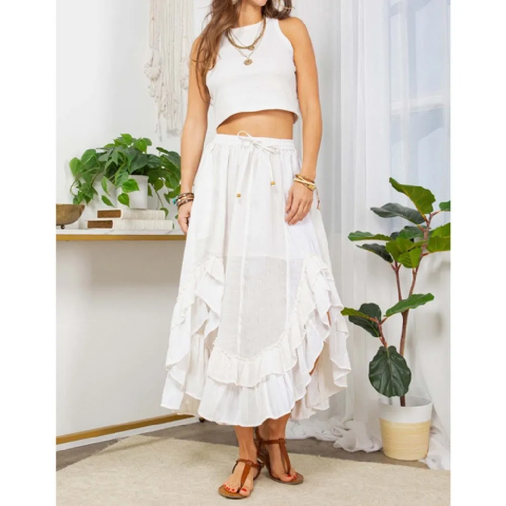 Frill Paradise Midi Skirt