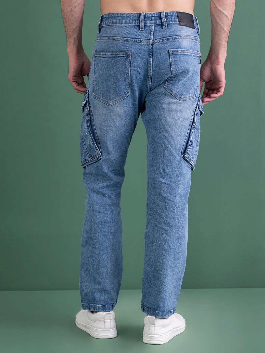 Frosty cargo jeans.