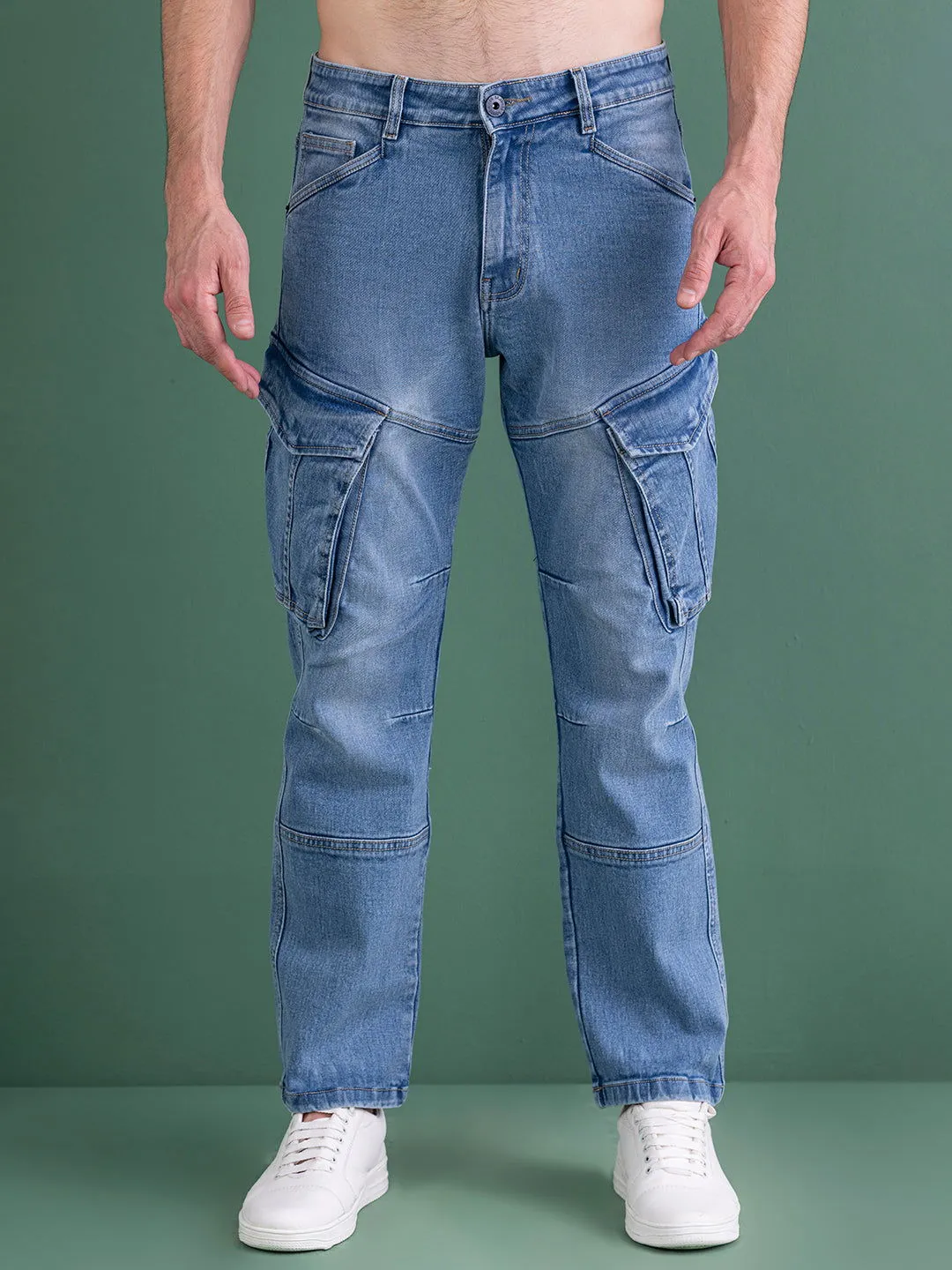 Frosty cargo jeans.