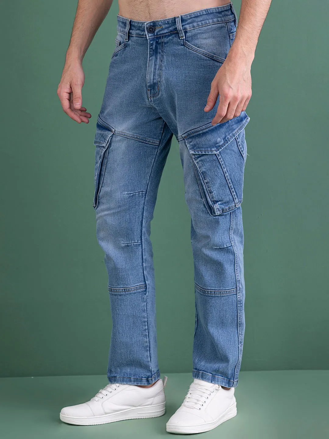 Frosty cargo jeans.