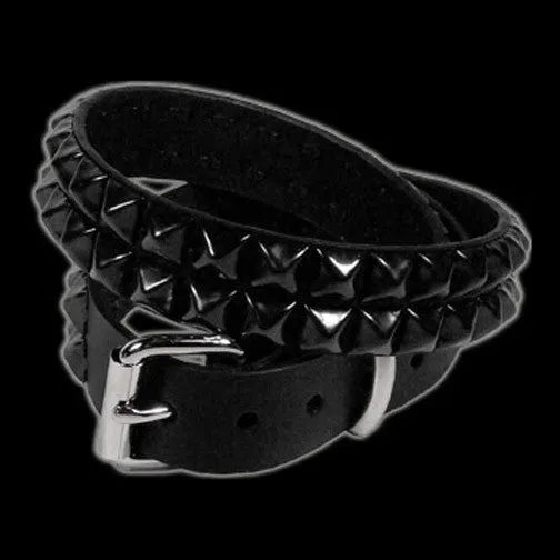 Funk Plus - 2 Row Black 1/2" Pyramid Stud Belt