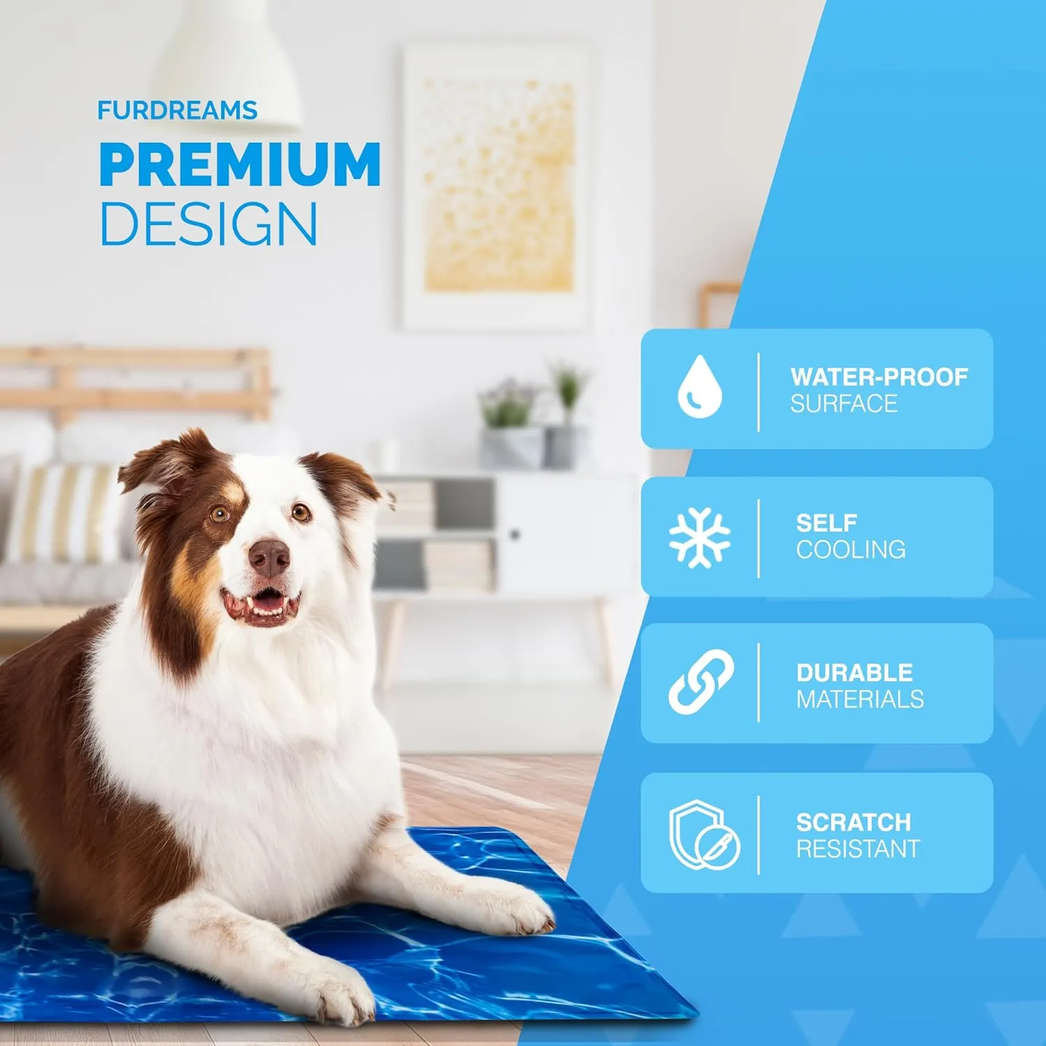 FurDreams Pineapple Pet Cooling Mat – Waterproof Gel Pillow Pad for Dogs and Cats, 75x120cm – Prevent Overheating and Keep Cool During Summer Rest