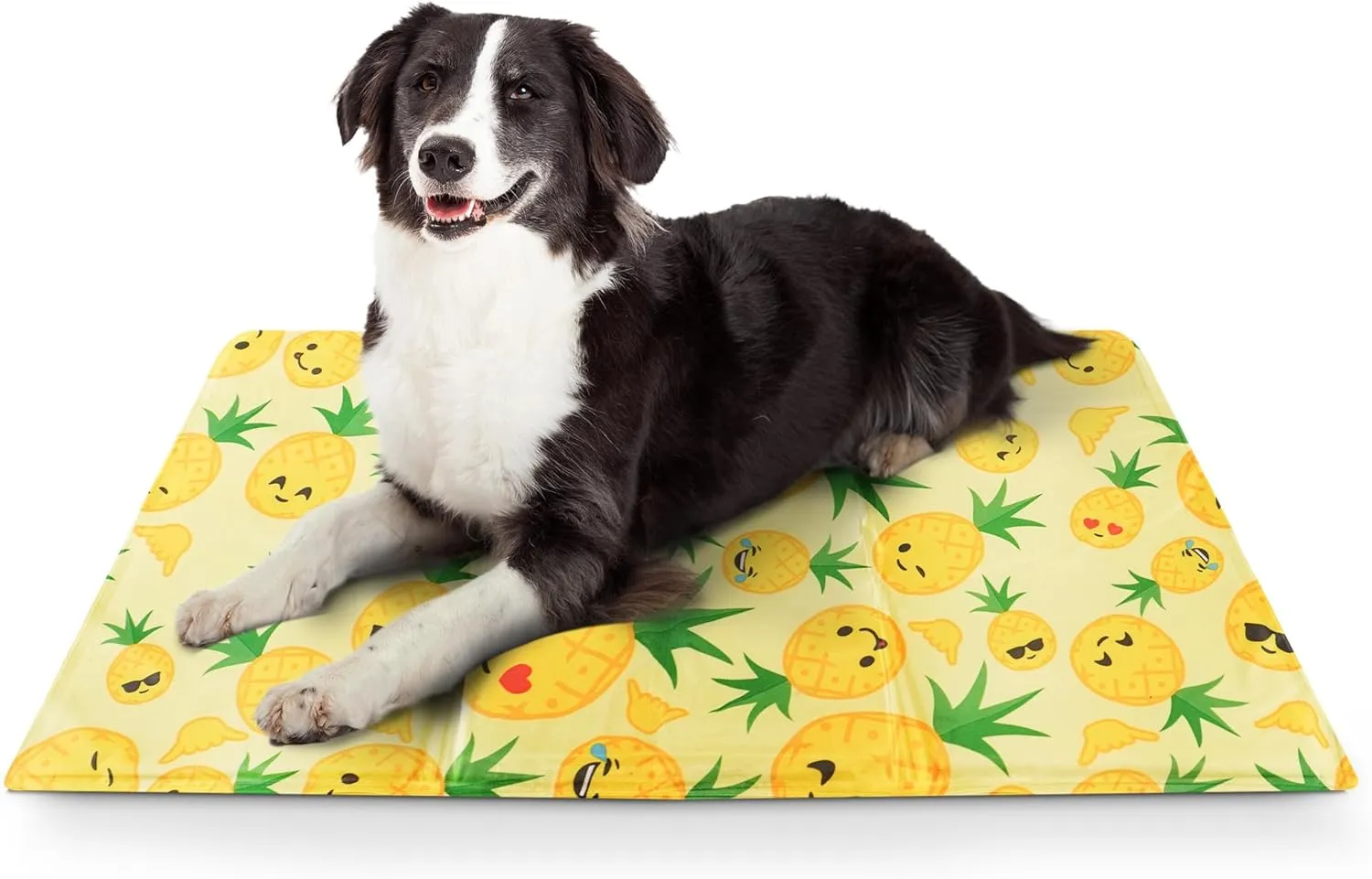 FurDreams Pineapple Pet Cooling Mat – Waterproof Gel Pillow Pad for Dogs and Cats, 75x120cm – Prevent Overheating and Keep Cool During Summer Rest