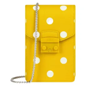 Furla Metropolis Mini Vertical Crossbody Bag - Polline Yellow Polkadot