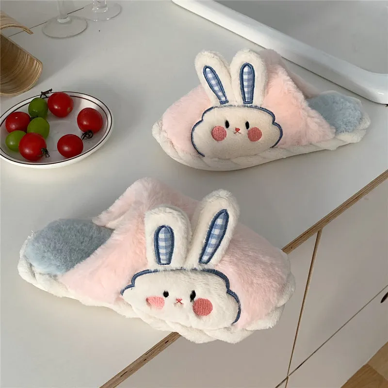 Fuzzy Animal Slippers for Girls