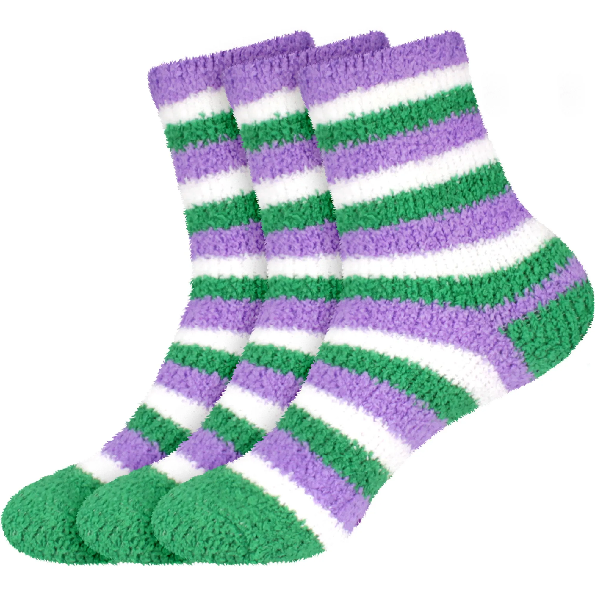 Fuzzy Heart/Stripe/Solid Sock Assortments