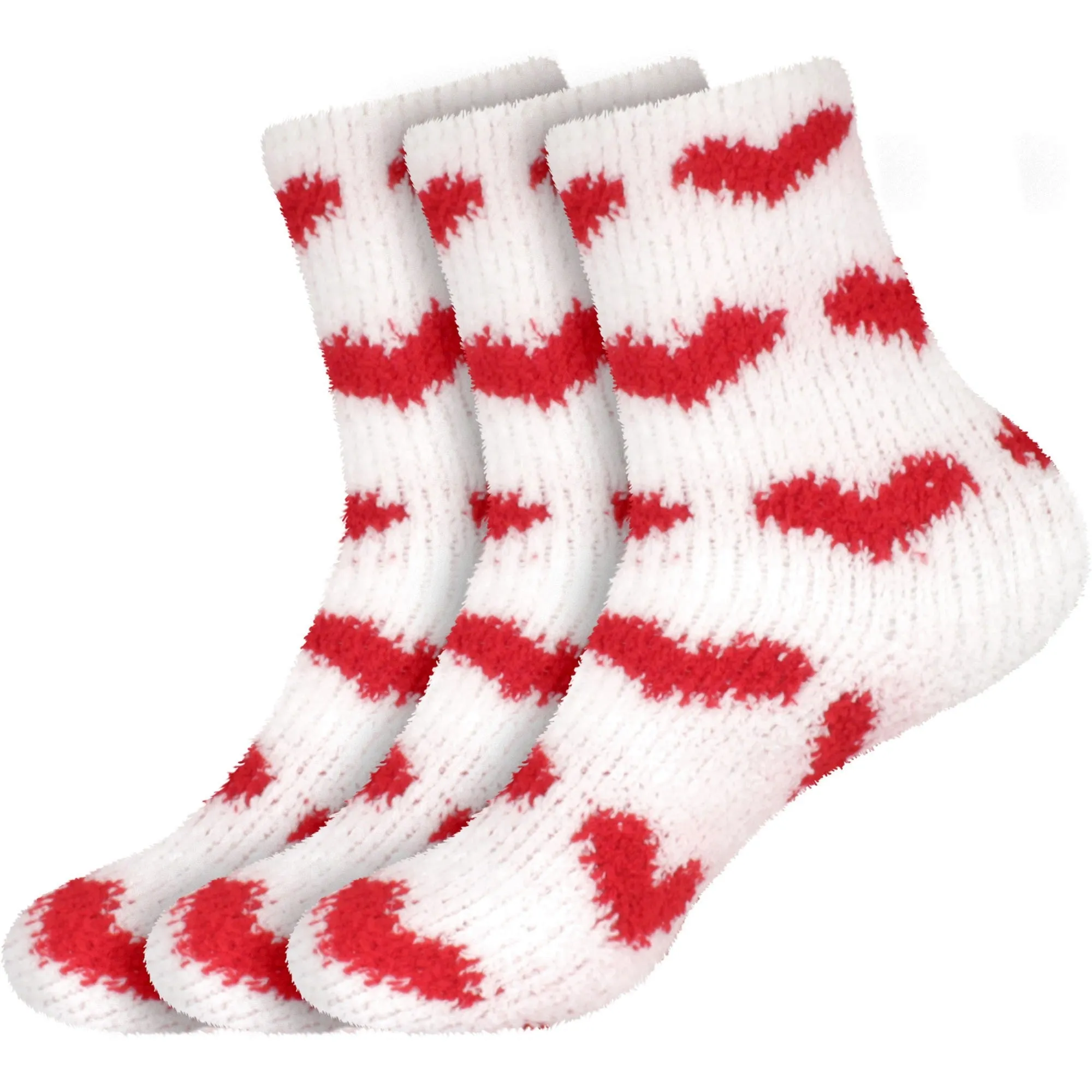 Fuzzy Heart/Stripe/Solid Sock Assortments