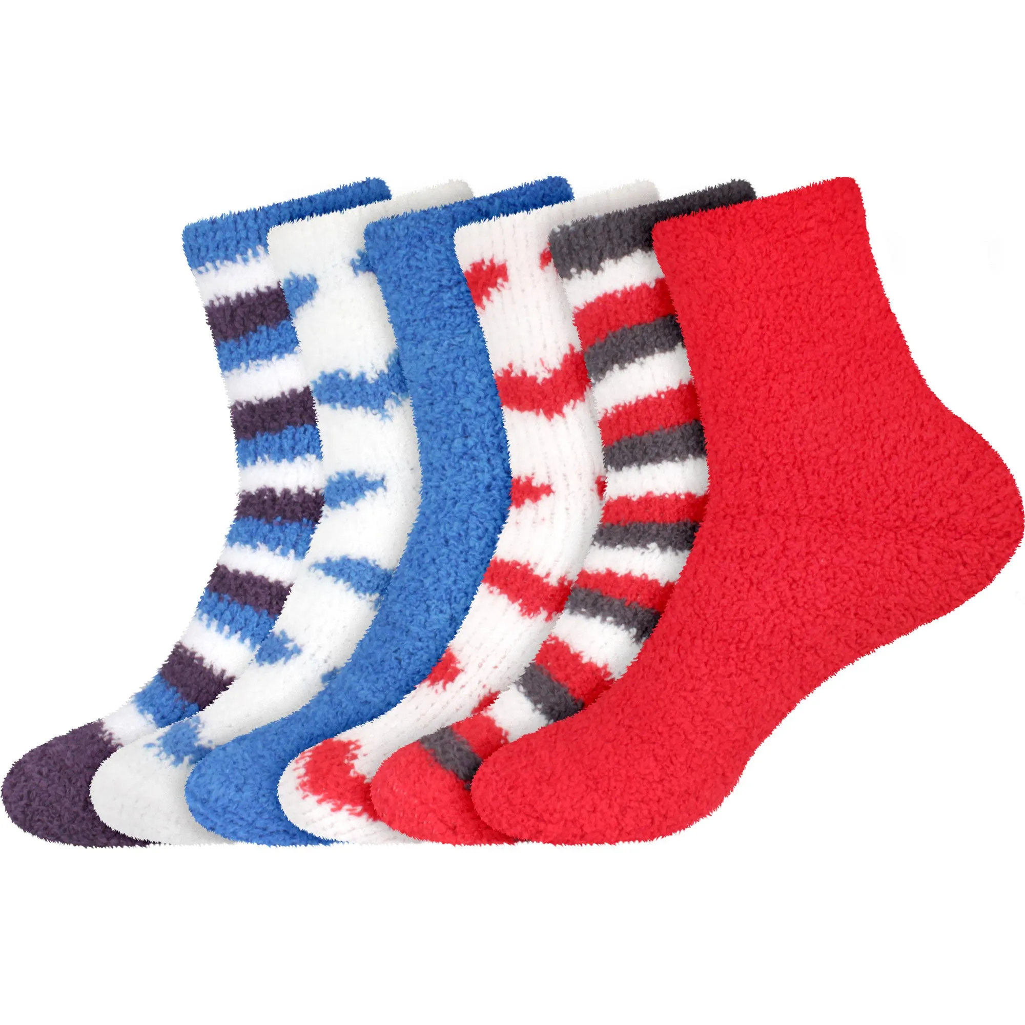 Fuzzy Heart/Stripe/Solid Sock Assortments