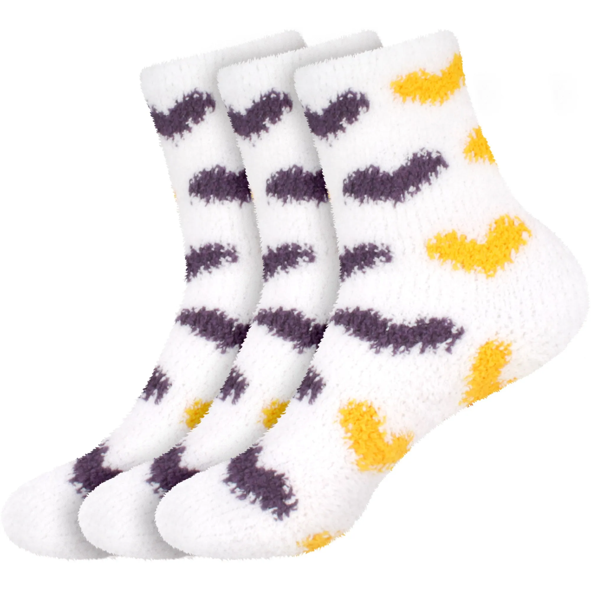 Fuzzy Heart/Stripe/Solid Sock Assortments