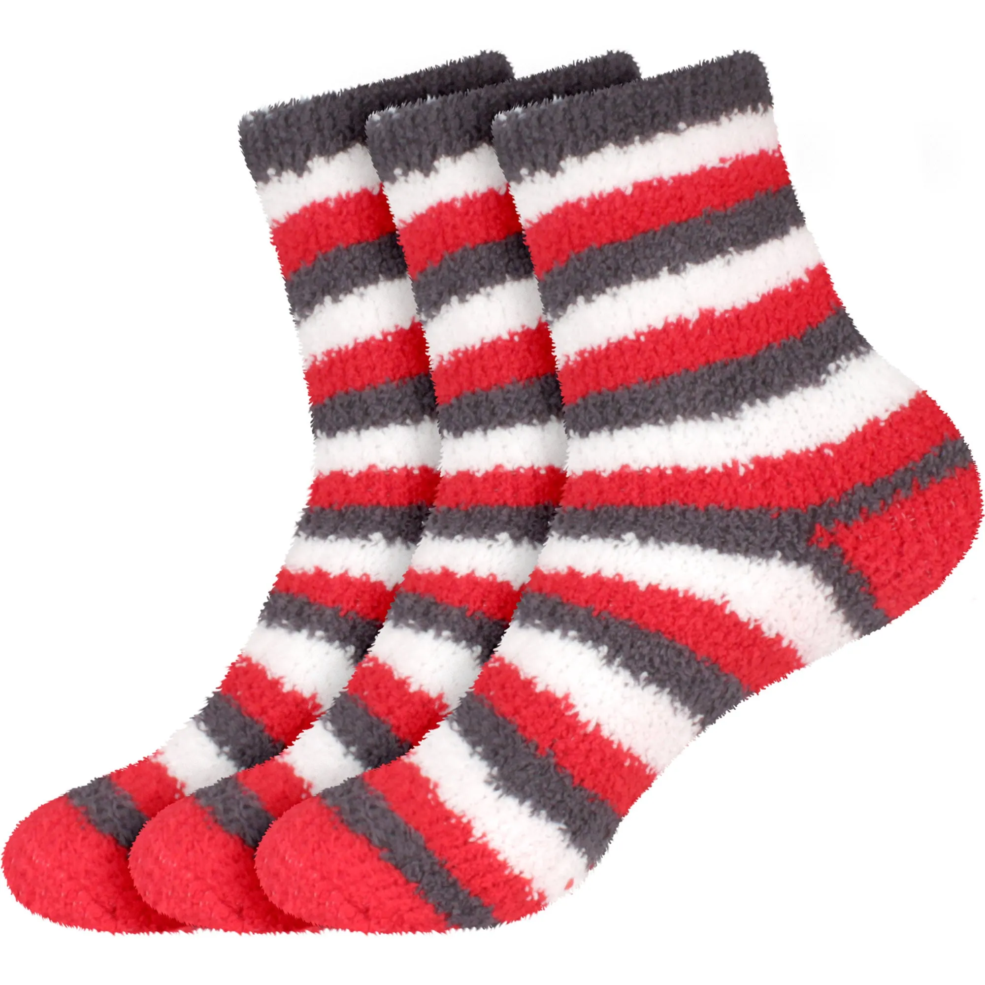 Fuzzy Heart/Stripe/Solid Sock Assortments