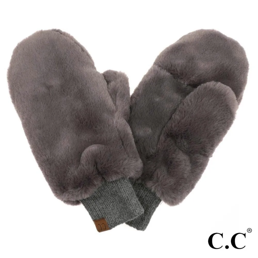 Fuzzy Lined Convertible Mittens by C.C.