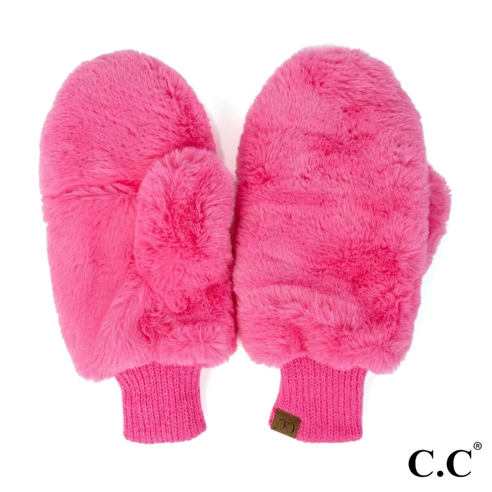 Fuzzy Lined Convertible Mittens by C.C.