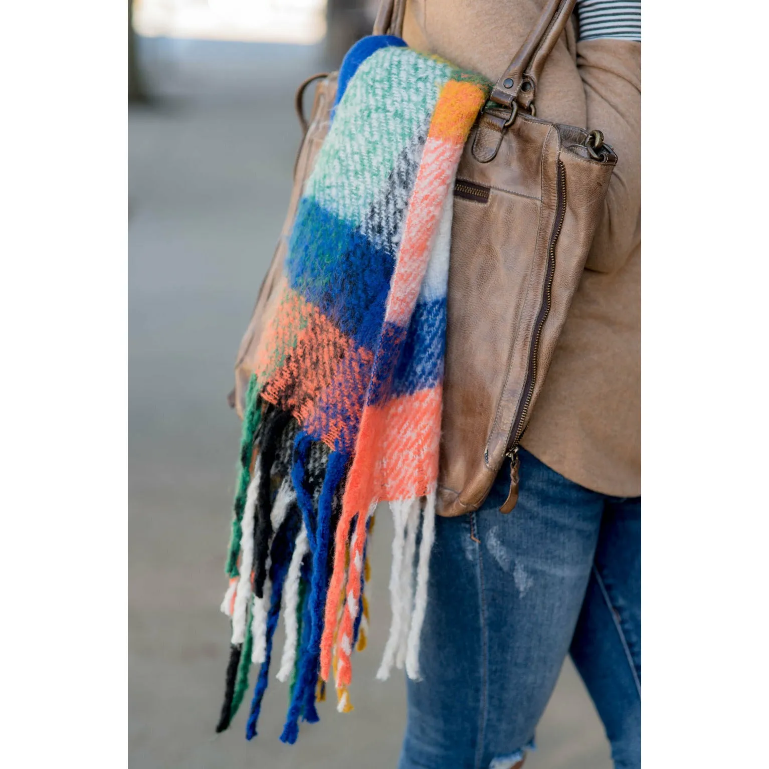 Fuzzy Wonders Multi Colored Scarf