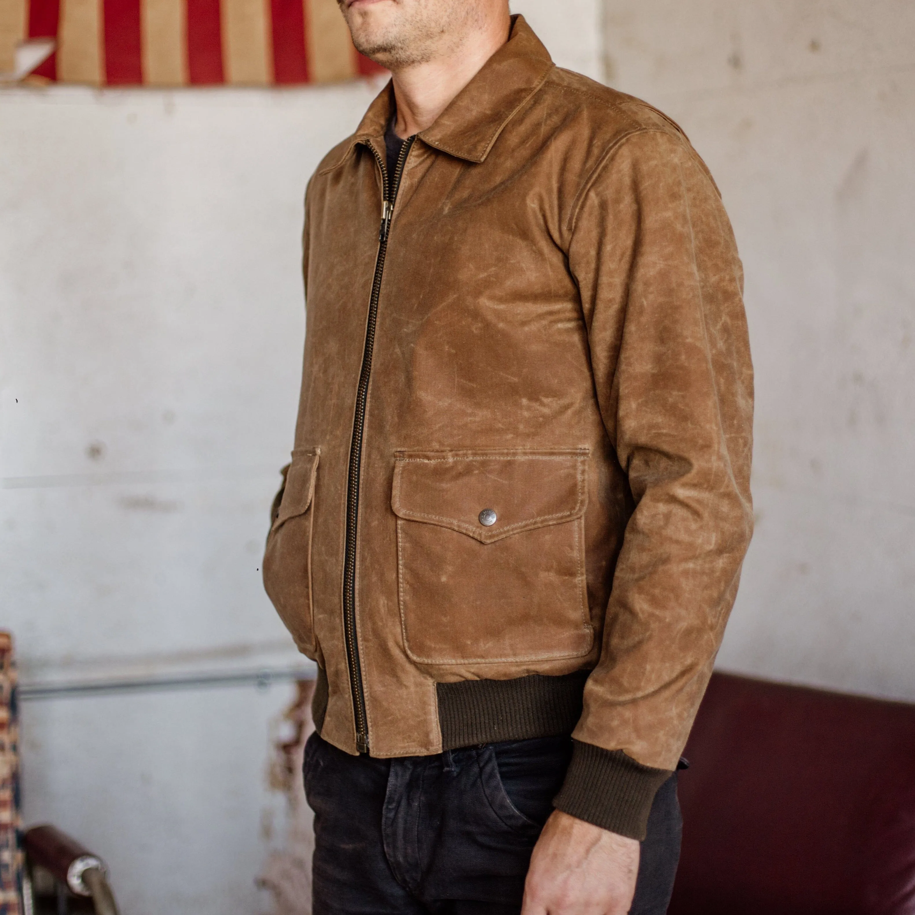 G-1 Waxed Bomber - Brush Brown