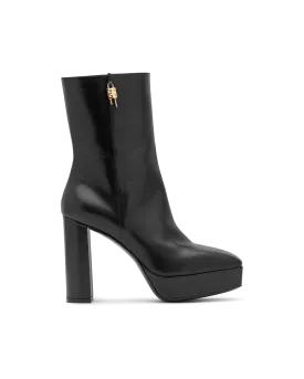 G-Lock Platform Leather Ankle Boots